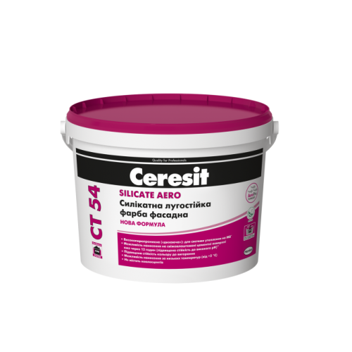 Ceresit СТ-54 фарба прозора силікатна, 10л