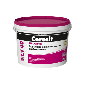 Ceresit CT-40  краска структурная акриловая, 10л