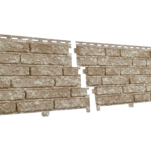 Сайдинг виниловый Ю-Пласт Stone House Кварцит Светло-бежевый