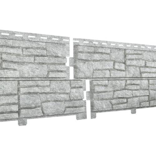 Сайдинг виниловый Ю-Пласт Stone House Сланец Светло-Серый