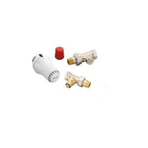 Комплект Danfoss Клапан RA-FN+термостатичний елемент RAS-C+запірний клапан RLV-S, Прямий 013G2229