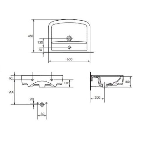 Умивальник Cersanit Pure 60