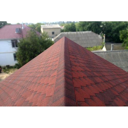 Бітумна черепиця Акваізол мозаїка Червона Мікс