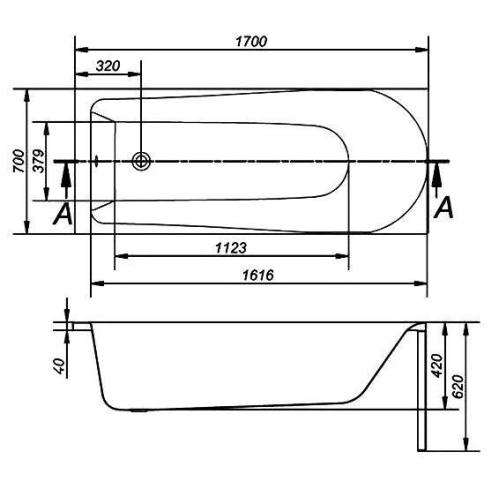 Акриловая ванна CERSANIT FLAVIA 170x70 (сифон в подарок) Акриловая ванна CERSANIT FLAVIA 170x70 (сифон в подарок)