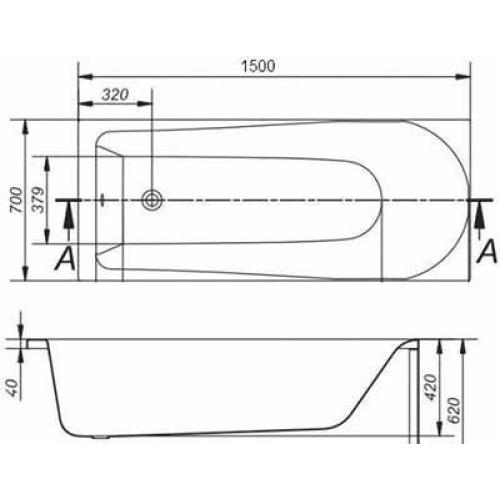 Акриловая ванна CERSANIT FLAVIA 150x70 (сифон в подарок) Акриловая ванна CERSANIT FLAVIA 150x70 (сифон в подарок)