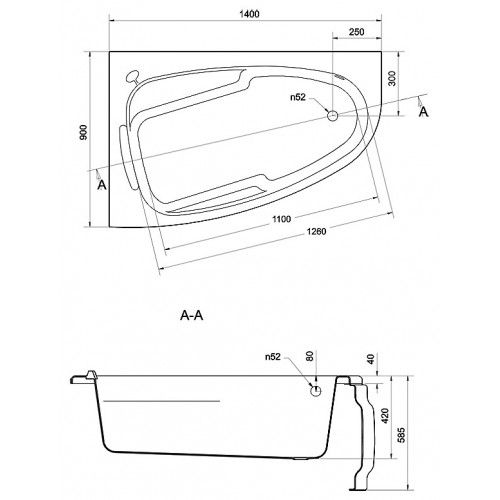 Акриловая ванна CERSANIT JOANNA 140x90 (сифон в подарок) Акриловая ванна CERSANIT JOANNA 140x90 (сифон в подарок)