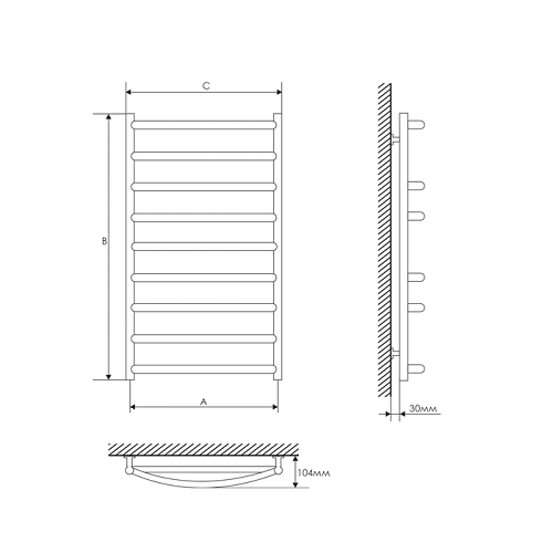 Сушка для рушників водяна Laris Мікс