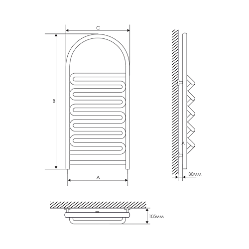 Сушка для рушників водяна Laris Ліана