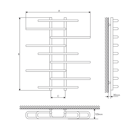Сушка для рушників водяна Laris Етюд