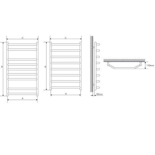 Полотенцесушитель электрический Laris Виктория Э Полотенцесушитель электрический Laris Виктория Э