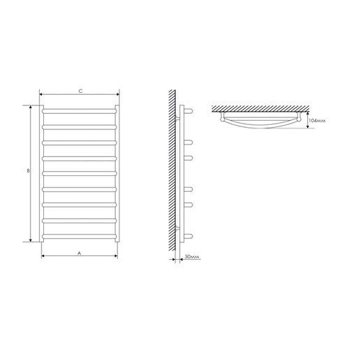 Сушка для рушників електричний Laris Мікс Е Сушка для рушників електричний Laris Мікс Е