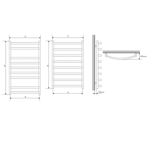 Сушка для рушників електричний Laris Класик Е Сушка для рушників електричний Laris Класик Е