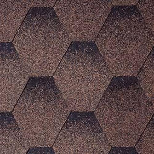 Tegola Бітумна черепиця Nordland Nordik (Коричнева відливом)