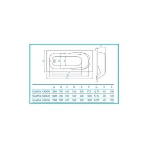Koller Pool Ванна акриловая Olimpia 150x70