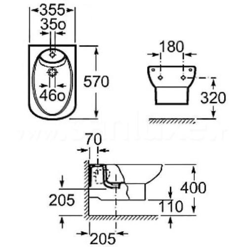 Біде Roca Dama senso навісне 357515000
