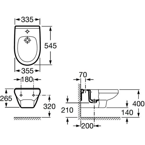 Биде Roca Voctoria навесное 35530500S