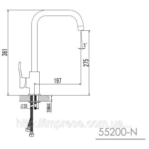 Змішувач для кухні Imprese Novako 55200-N