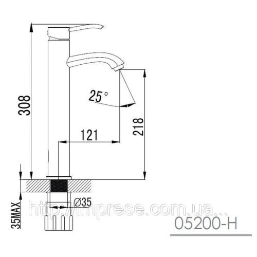 Смеситель для умывальника Imprese Novako 05200-H