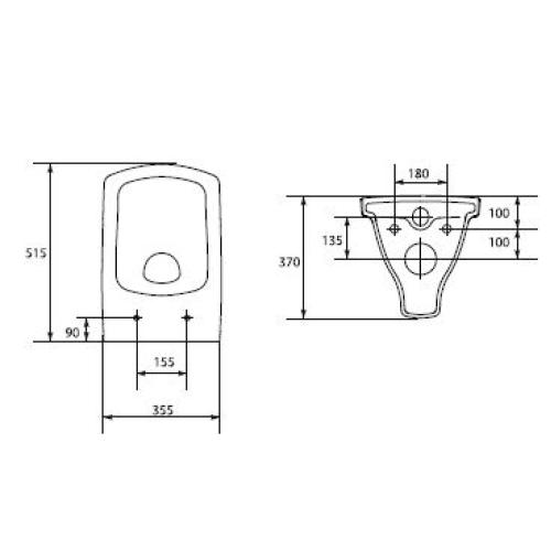 Унитаз консольный CERSANIT EASY (без крышки)