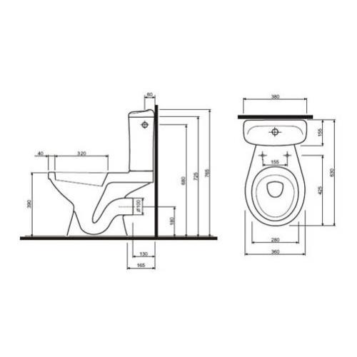 KOLO IDOL Унитаз-компакт 1903300U (полипропилен)