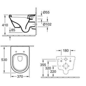 Унитаз консольный Villeroy & Boch Architectura 5684H101