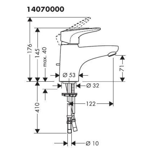 Hansgrohe Metropol E Змішувач для умивальника 14070000