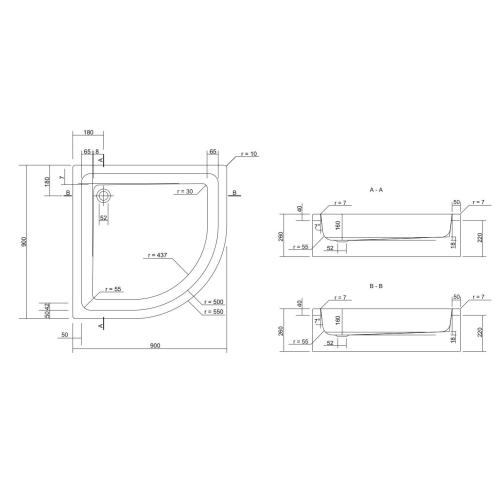 Поддон Cersanit Tako 90/16