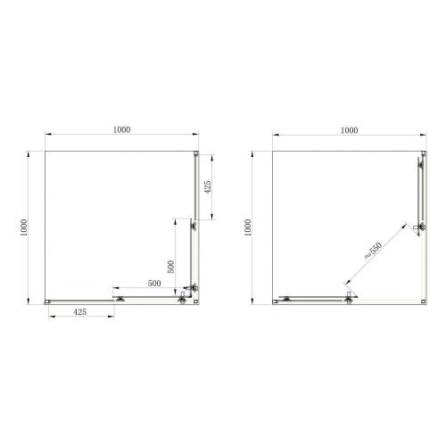 Душова кабіна Frame Primera SHRC 53106 квадратна 100 см (сифон у подарунок) Душова кабіна Frame Primera SHRC 53106 квадратна 100 см (сифон у подарунок)