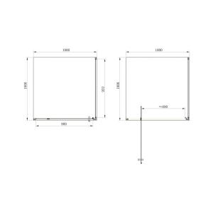 Душевая кабина Frame Primera SHRC 56106 квадратная 100 см (Сифон в подарок)