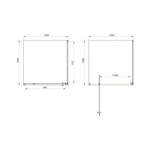 Душевая кабина Frame Primera SHRC 56106 квадратная 100 см (Сифон в подарок)