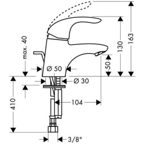 Hansgrohe Focus E Змішувач для умивальника 31700000 Hansgrohe Focus E Змішувач для умивальника 31700000