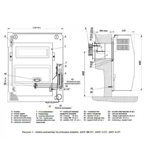 Газовый конвектор Ужгород АКОГ-2М-СП со стальным теплообменником (SIT) Газовый конвектор Ужгород АКОГ-2М-СП со стальным теплообменником (SIT)