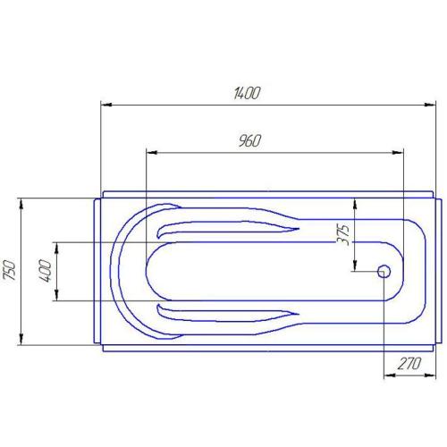 Ванна акрилова Artel Plast (Catanzaro) Устина 1400х750 Ванна акрилова Artel Plast (Catanzaro) Устина 1400х750