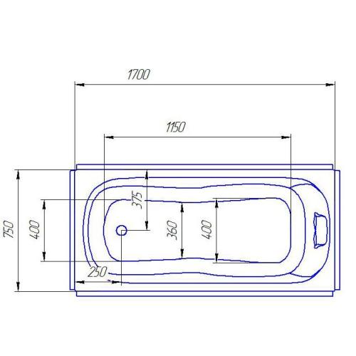 Ванна акриловая Artel Plast (Sassari) Марина 1500х750