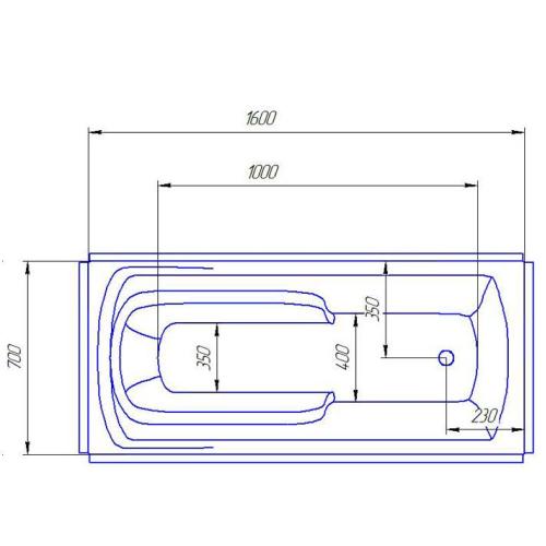 Ванна акриловая Artel Plast (Siracusa) Калерия 1600х700 Ванна акриловая Artel Plast (Siracusa) Калерия 1600х700