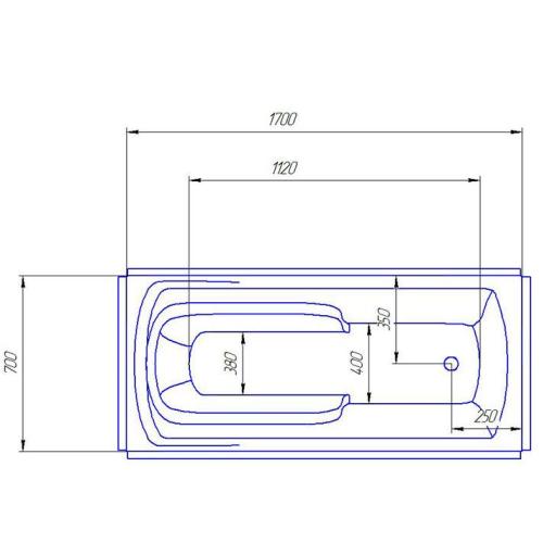 Ванна акриловая Artel Plast (Pescara) Оливия 1700х700 Ванна акриловая Artel Plast (Pescara) Оливия 1700х700