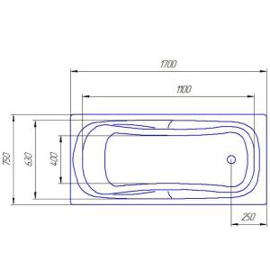 Ванна акриловая Artel Plast (Vicenza) Арина 1700х750