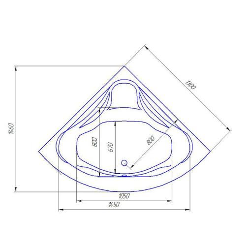Ванна акрилова Artel Plast (Cesena) Злата 1360х1360 Ванна акрилова Artel Plast (Cesena) Злата 1360х1360