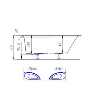 Ванна акрилова Artel Plast (Palermo) Єва 1500х700
