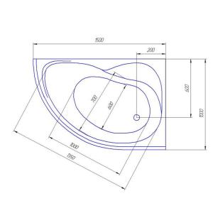 Ванна акриловая Artel Plast ( Florence) Ярослава 1500х1000