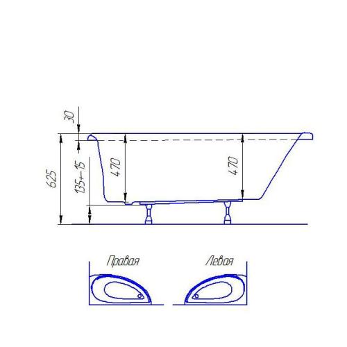 Ванна акрилова Artel Plast (Catania) Далина 1600х700