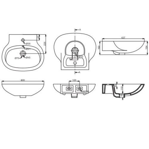 Раковина Primera Shape 8100015