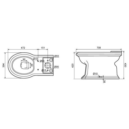 Унітаз-компакт Devit Charlestone 3010142 Унітаз-компакт Devit Charlestone 3010142