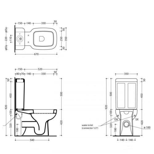 Унитаз-компакт Devit Soul 3011149P
