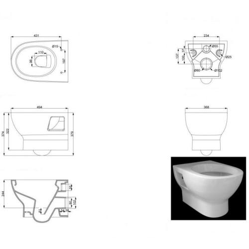 Подвесной унитаз Devit Fresh 3020121 Подвесной унитаз Devit Fresh 3020121