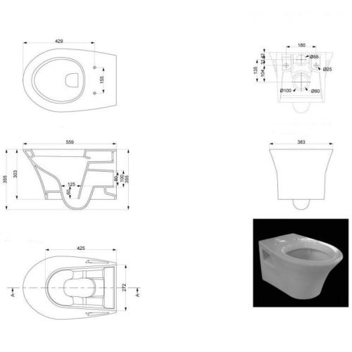 Подвесной унитаз Devit Gredos 3020129 Подвесной унитаз Devit Gredos 3020129