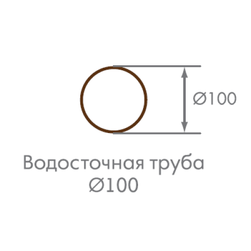Regenau труба водостічна 3 м 100 мм Regenau труба водостічна 3 м 100 мм