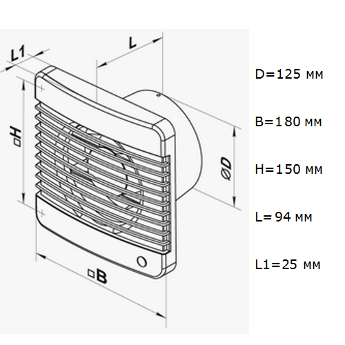 Vents Силента М 125 Бытовой вентилятор