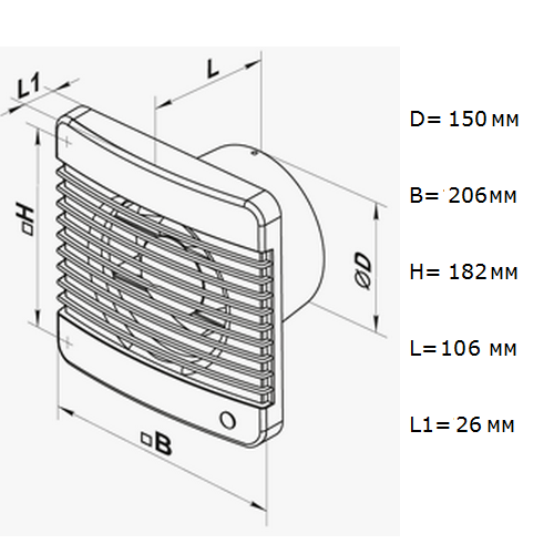 Vents Силента М 150 Побутовий вентилятор