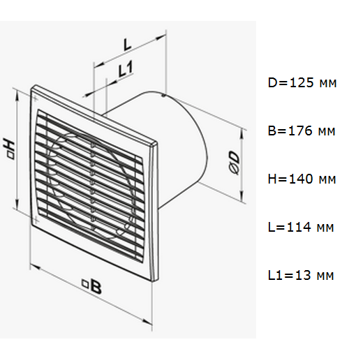 Vents Силента-С 125 Побутовий вентилятор